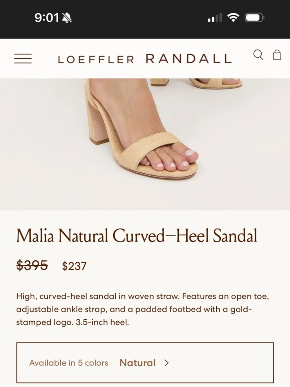 Loeffler Randall Malia Natural Raffia Heel Sandals Size 7.5 - Picture 2 of 8